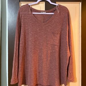 JODIFL Women's Long Sleeve Top in Warm Brown